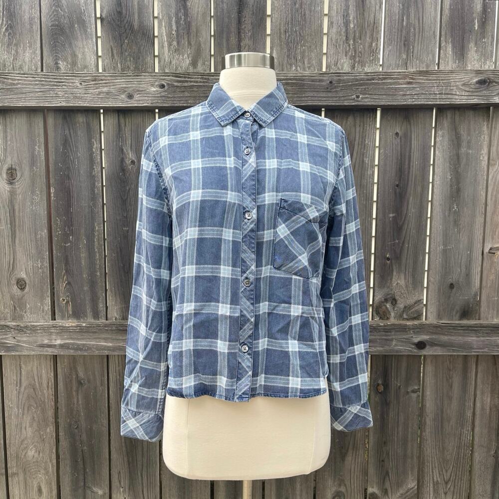 Rails • Dana Long Sleeve Button Up Midnight Grid